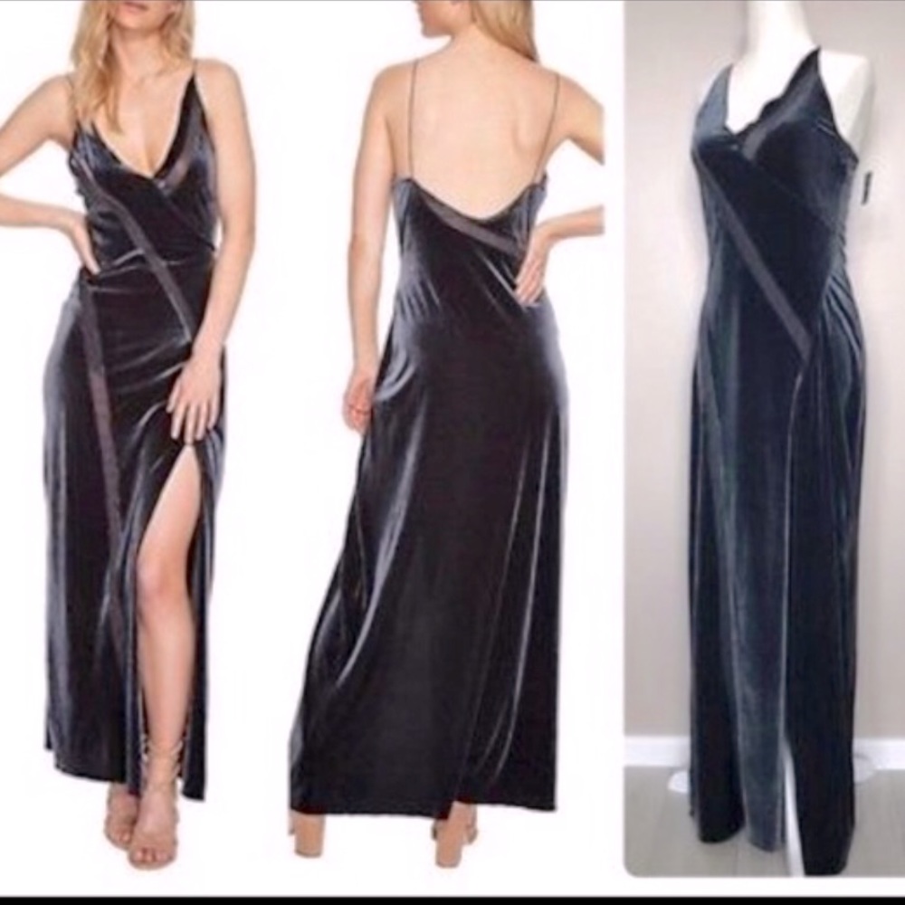 Intimately Free People Charcoal Velvet Dress